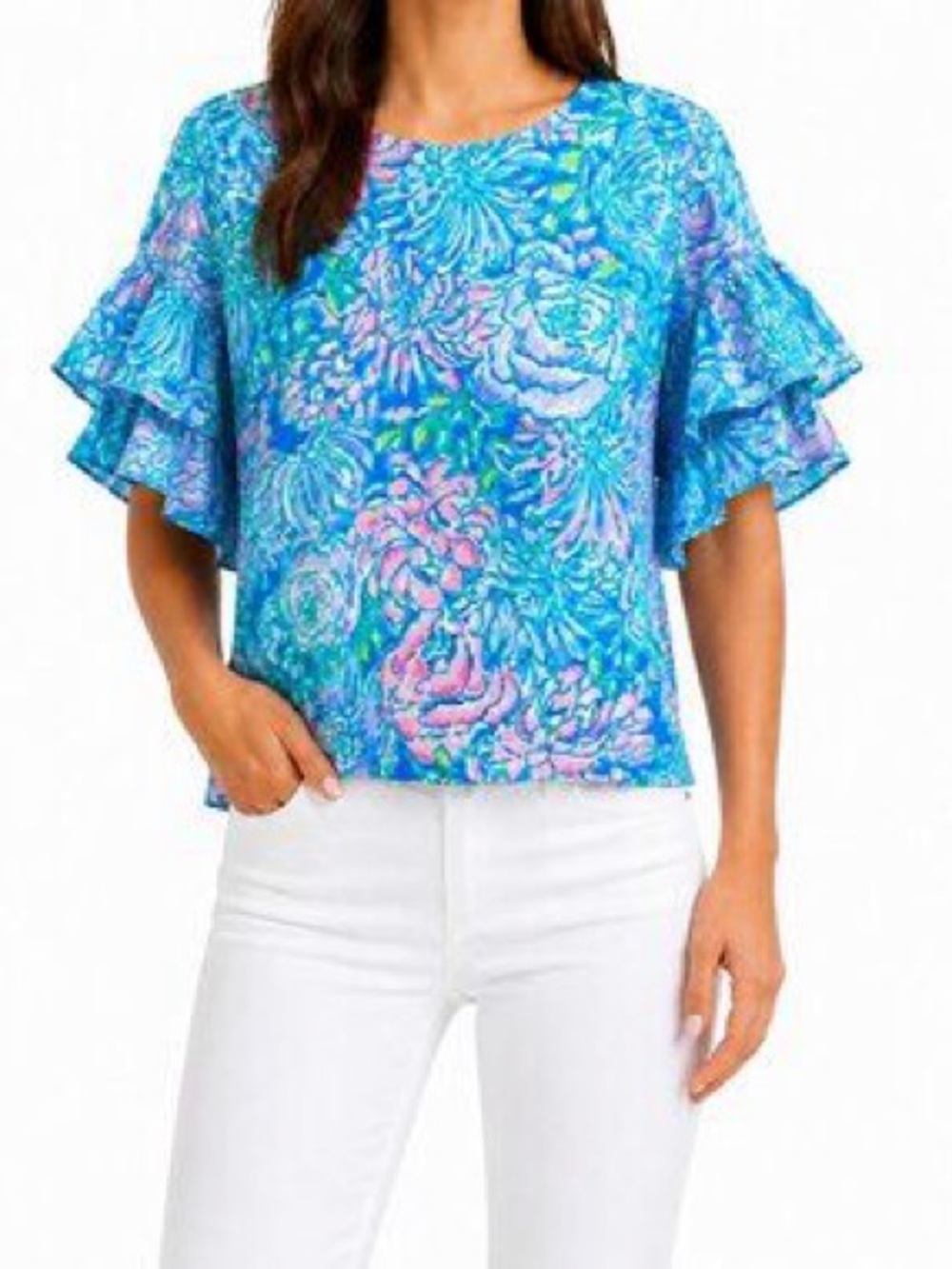 Lilly Pulitzer Darla Top in Shell of A Time